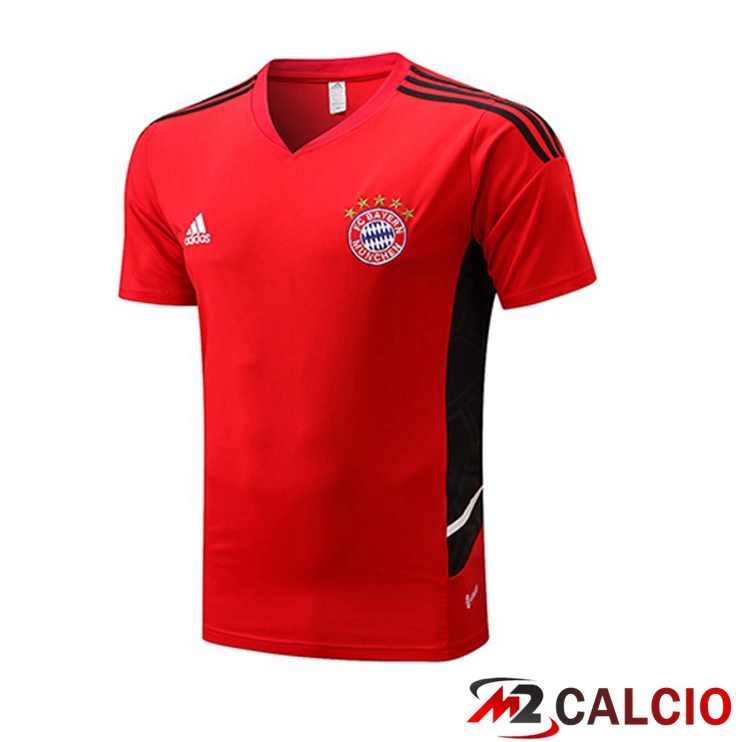 Maglie Calcio Personalizzate,Tute Calcio Squadre,Maglia Nazionale Italiana Calcio | T Shirt Allenamento Bayern Monaco Rosso 2022/2023