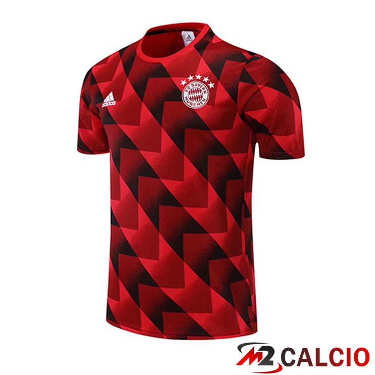 Maglie Calcio Personalizzate,Tute Calcio Squadre,Maglia Nazionale Italiana Calcio | T Shirt Allenamento Bayern Monaco Rosso Nero 2022/2023