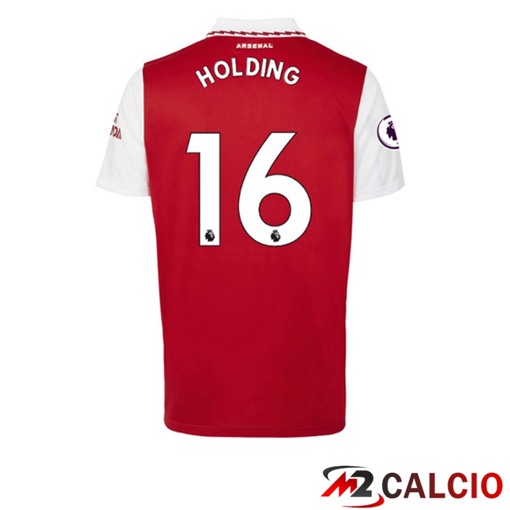 Maglie Calcio Personalizzate,Tute Calcio Squadre,Maglia Nazionale Italiana Calcio | Maglie Calcio Arsenal (HOLDING 16) Prima Rosso Bianco 2022/2023