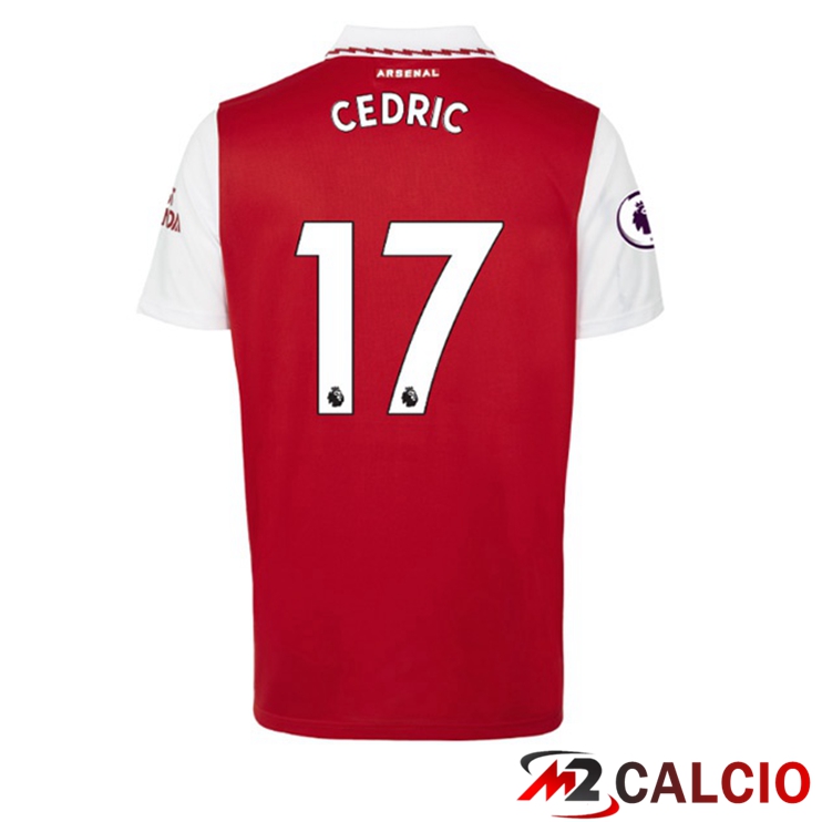 Maglie Calcio Personalizzate,Tute Calcio Squadre,Maglia Nazionale Italiana Calcio | Maglie Calcio Arsenal (CEDRIC 17) Prima Rosso Bianco 2022/2023