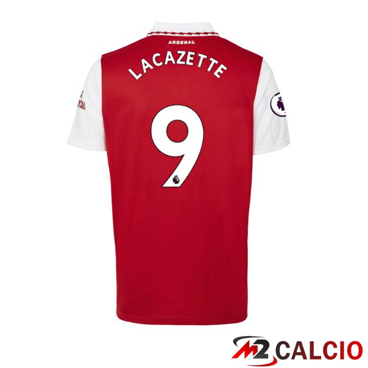 Maglie Calcio Personalizzate,Tute Calcio Squadre,Maglia Nazionale Italiana Calcio | Maglie Calcio Arsenal (LACAZETTE 9) Prima Rosso Bianco 2022/2023