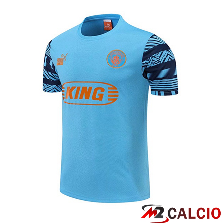 Maglie Calcio Personalizzate,Tute Calcio Squadre,Maglia Nazionale Italiana Calcio | T Shirt Allenamento Manchester City Blu 2022/2023