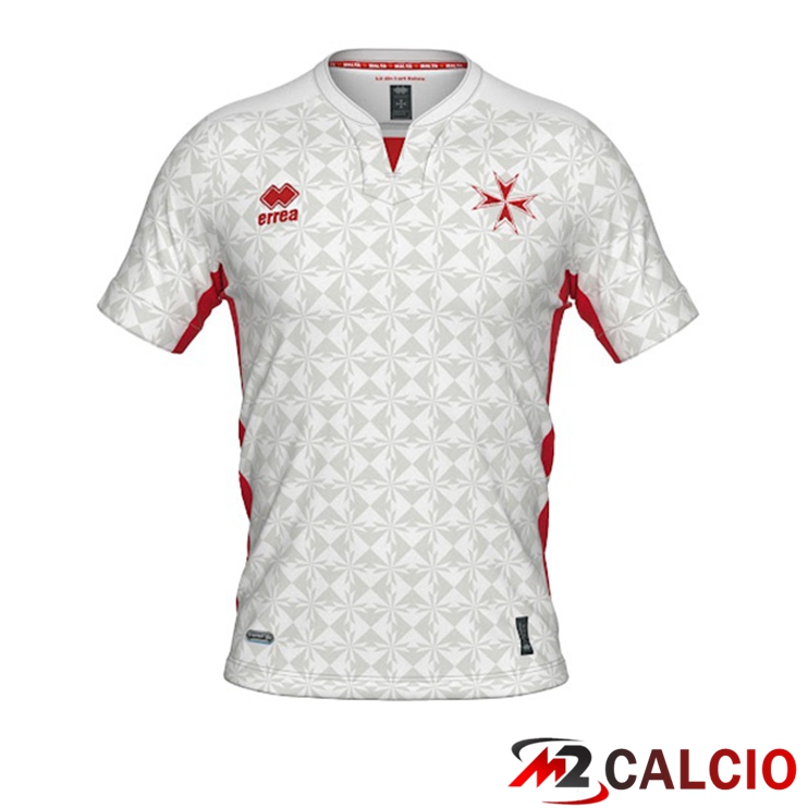 Maglie Calcio Personalizzate,Tute Calcio Squadre,Maglia Nazionale Italiana Calcio | Maglie Nazionali Calcio Malta Seconda Bianco 2022/2023