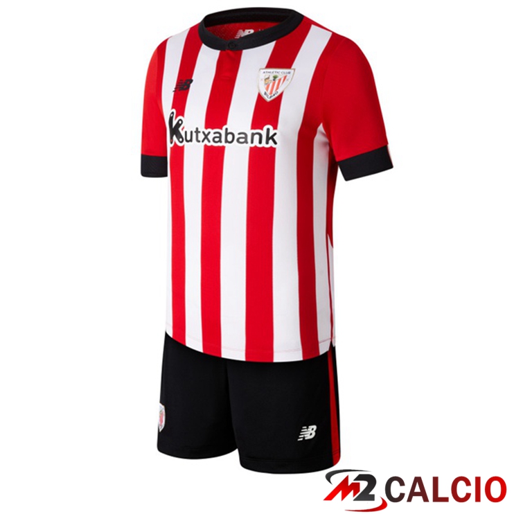 Maglie Calcio Personalizzate,Tute Calcio Squadre,Maglia Nazionale Italiana Calcio | Maglie Calcio Athletic Bilbao Bambino Prima Rosso 2022/2023