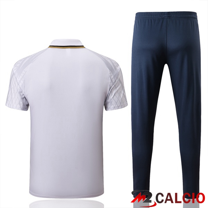 Kit Maglia Polo Francia + Pantaloni Bianco 2022/2023