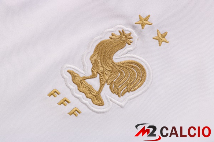 Kit Maglia Polo Francia + Pantaloni Bianco 2022/2023