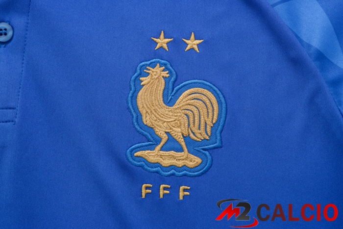 Kit Maglia Polo Francia + Pantaloni Blu 2022/2023