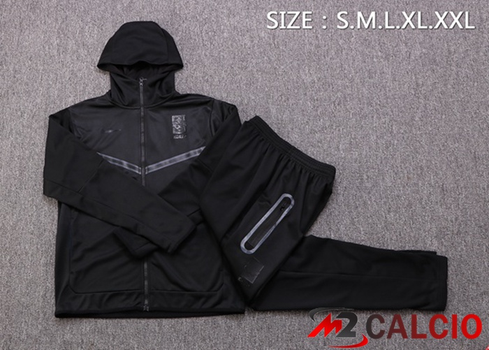 Insieme Giacca Con Cappuccio Tuta Corea Nero 2022/2023