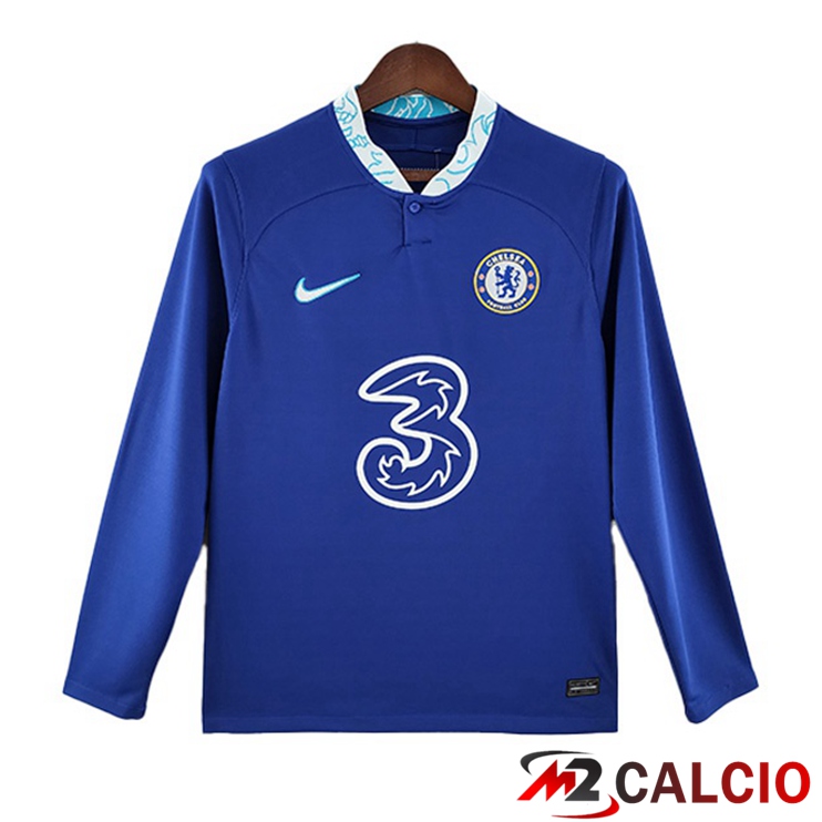 Maglie Calcio FC Chelsea Prima Manica Lunga Blu 2022/2023