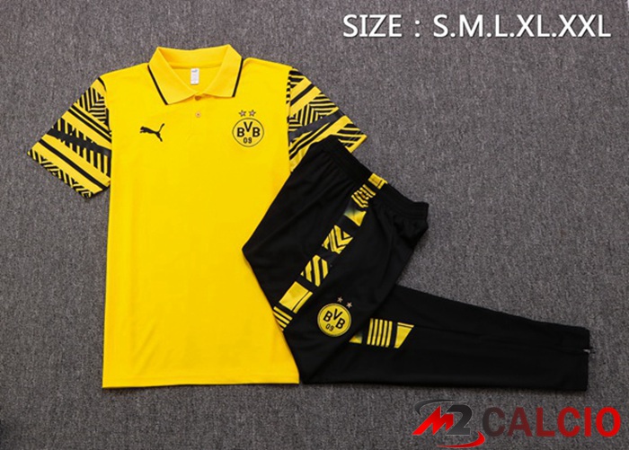 Maglia Polo Dortmund BVB Uomo + Pantaloni Giallo 2022/2023