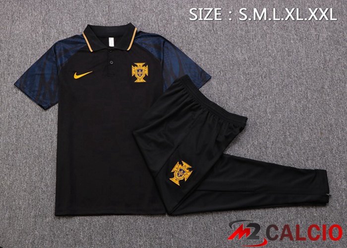 Maglia Polo Portogallo Uomo + Pantaloni Nero 2022/2023