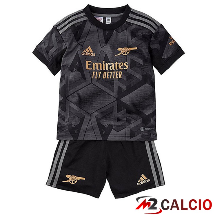 Maglie Calcio Arsenal Bambino Seconda Nero 2022/2023