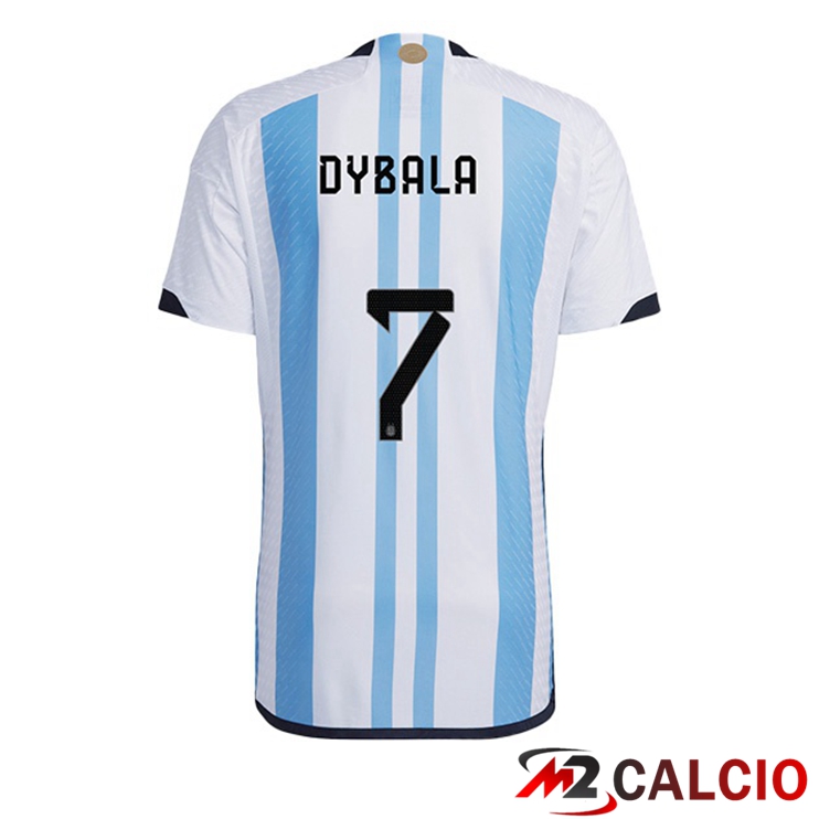 Maglie Calcio Personalizzate,Tute Calcio Squadre,Maglia Nazionale Italiana Calcio | Maglie Calcio Argentina (DYBALA 7) Prima Blu Bianco Coppa Del Mondo 2022