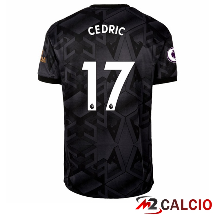 Maglie Calcio Personalizzate,Tute Calcio Squadre,Maglia Nazionale Italiana Calcio | Maglie Calcio Arsenal (CEDRIC 17) Seconda Nero 2022/2023
