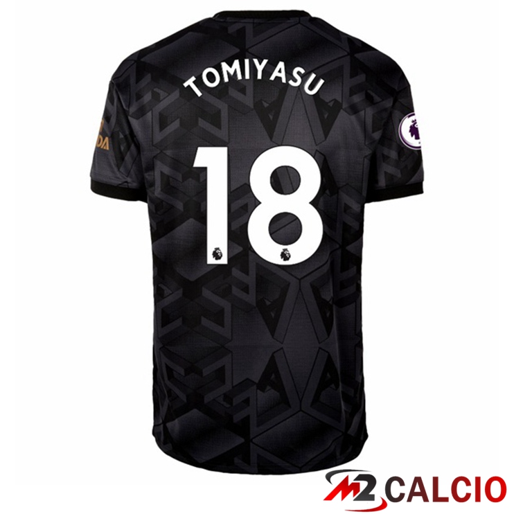 Maglie Calcio Personalizzate,Tute Calcio Squadre,Maglia Nazionale Italiana Calcio | Maglie Calcio Arsenal (TOMIYASU 18) Seconda Nero 2022/2023