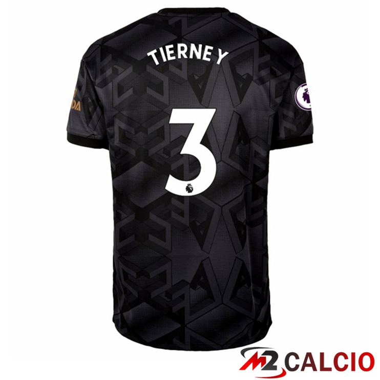 Maglie Calcio Personalizzate,Tute Calcio Squadre,Maglia Nazionale Italiana Calcio | Maglie Calcio Arsenal (TIERNEY 3) Seconda Nero 2022/2023
