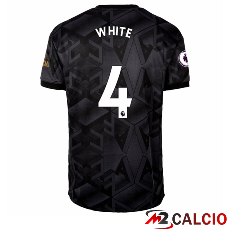 Maglie Calcio Personalizzate,Tute Calcio Squadre,Maglia Nazionale Italiana Calcio | Maglie Calcio Arsenal (WHITE 4) Seconda Nero 2022/2023