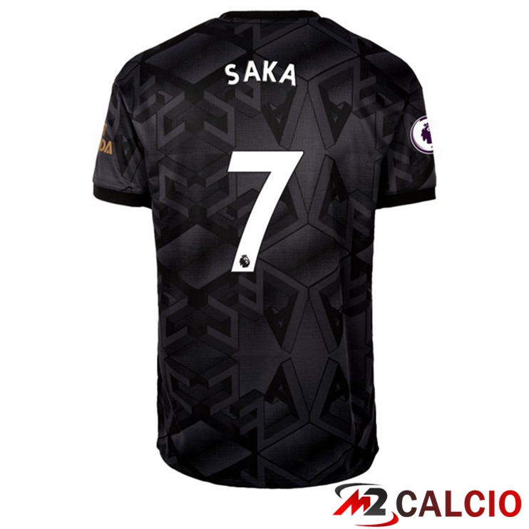 Maglie Calcio Arsenal (SAKA 7) Seconda Nero 2022/2023