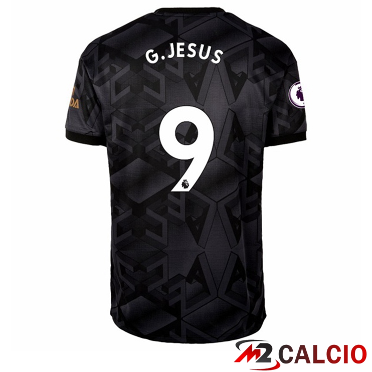 Maglie Calcio Personalizzate,Tute Calcio Squadre,Maglia Nazionale Italiana Calcio | Maglie Calcio Arsenal (G.JESUS 9) Seconda Nero 2022/2023