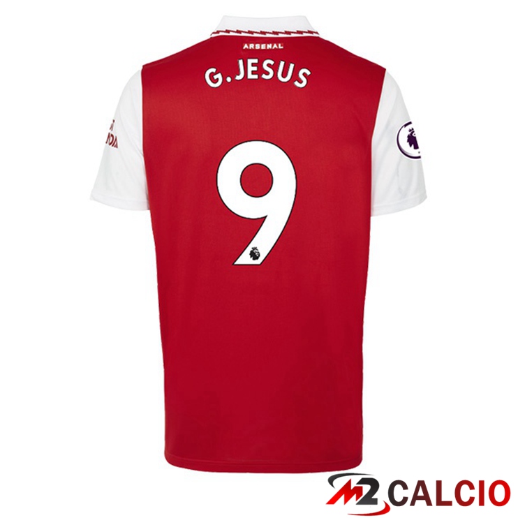 Maglie Calcio Personalizzate,Tute Calcio Squadre,Maglia Nazionale Italiana Calcio | Maglie Calcio Arsenal (G.JESUS 9) Prima Rosso Bianco 2022/2023