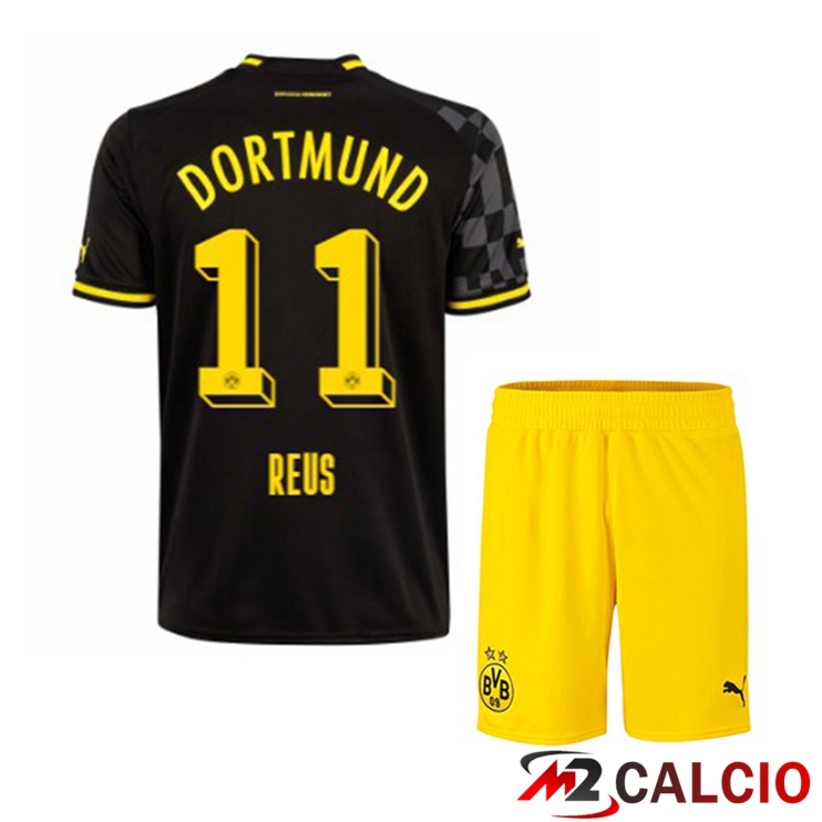 Maglie Calcio Personalizzate,Tute Calcio Squadre,Maglia Nazionale Italiana Calcio | Maglie Calcio Dortmund BVB (Reus 11) Bambino Seconda Nero 2022/2023
