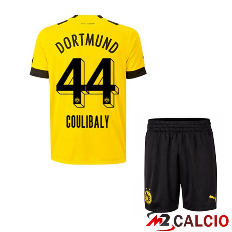 Maglie Calcio Personalizzate,Tute Calcio Squadre,Maglia Nazionale Italiana Calcio | Maglie Calcio Dortmund BVB (Coulibaly 44) Bambino Prima Giallo Giallo 2022/2023