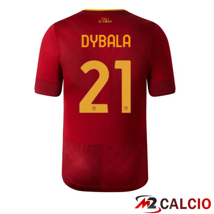 Maglie Calcio Personalizzate,Tute Calcio Squadre,Maglia Nazionale Italiana Calcio | Maglie Calcio AS Roma (DYBALA 21) Prima Rosso 2022/2023