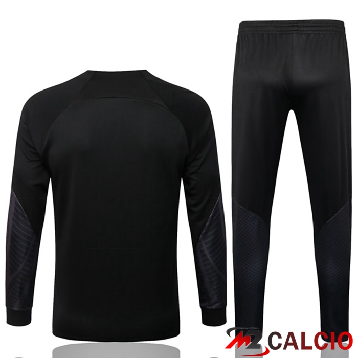 Insieme Tuta Calcio - Giacca Corea Nero 2022/2023