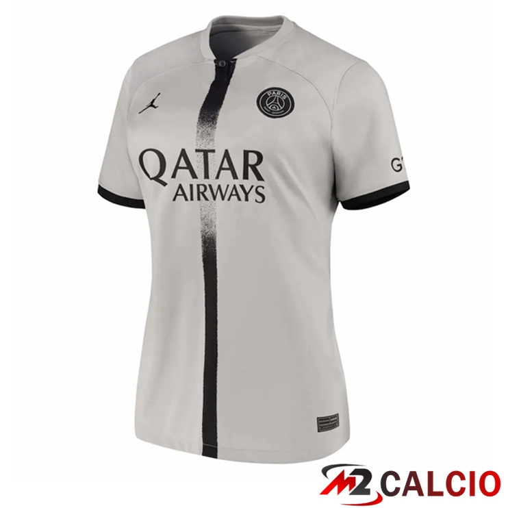 Maglie Calcio Personalizzate,Tute Calcio Squadre,Maglia Nazionale Italiana Calcio | Maglie Calcio Paris PSG Donna Seconda Grigio 2022/2023