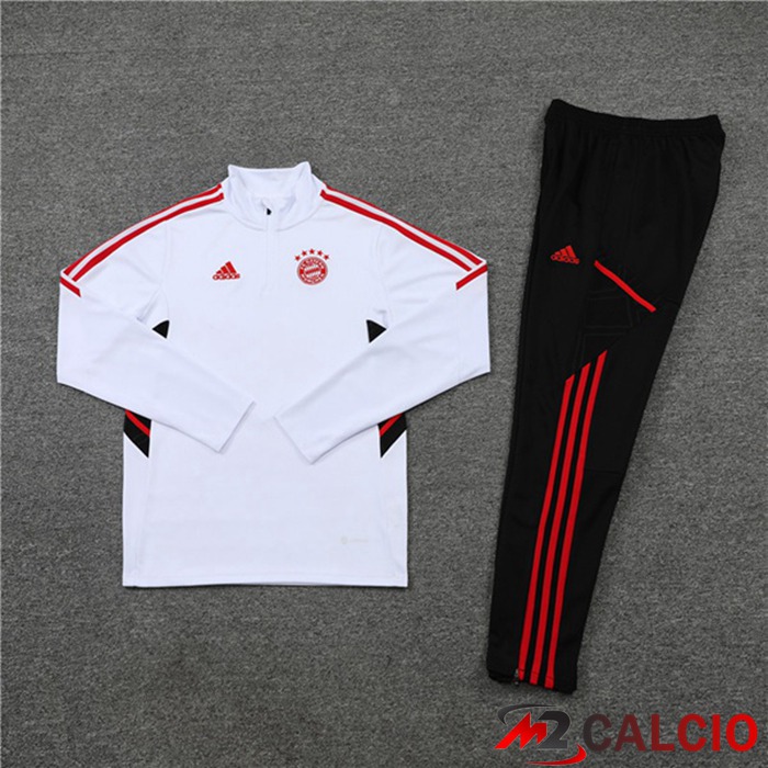 Insieme Tuta Calcio Bayern Monaco Bianco 2022/2023