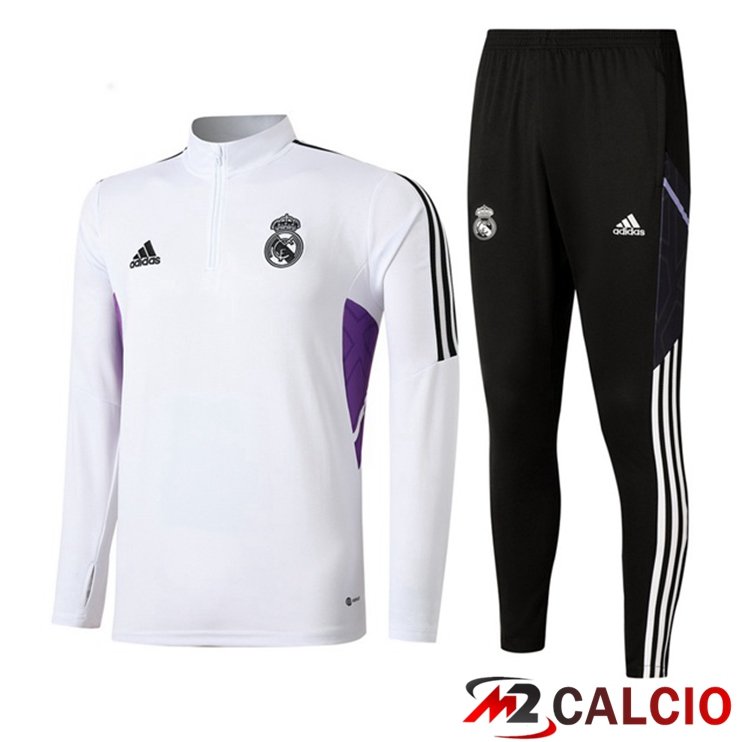 Maglie Calcio Personalizzate,Tute Calcio Squadre,Maglia Nazionale Italiana Calcio | Insieme Tuta Calcio Real Madrid Bianco 2022/2023