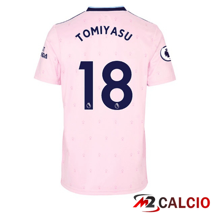 Maglie Calcio Personalizzate,Tute Calcio Squadre,Maglia Nazionale Italiana Calcio | Maglie Calcio Arsenal (TOMIYASU 18) Seconda Rosa 2022/2023