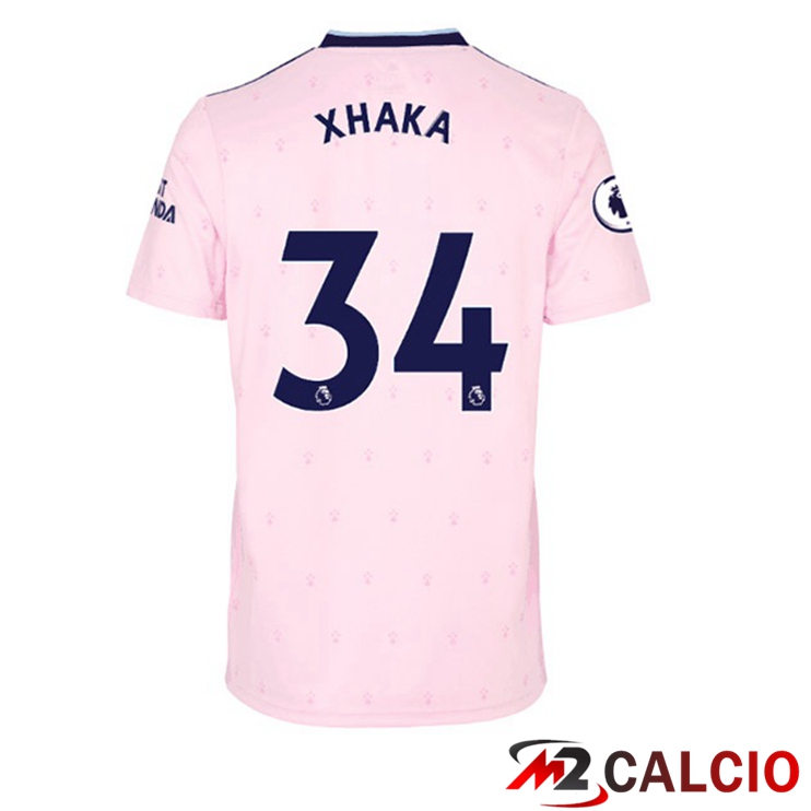 Maglie Calcio Personalizzate,Tute Calcio Squadre,Maglia Nazionale Italiana Calcio | Maglie Calcio Arsenal (XHAKA 34) Seconda Rosa 2022/2023