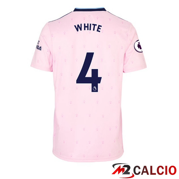 Maglie Calcio Personalizzate,Tute Calcio Squadre,Maglia Nazionale Italiana Calcio | Maglie Calcio Arsenal (WHITE 4) Seconda Rosa 2022/2023