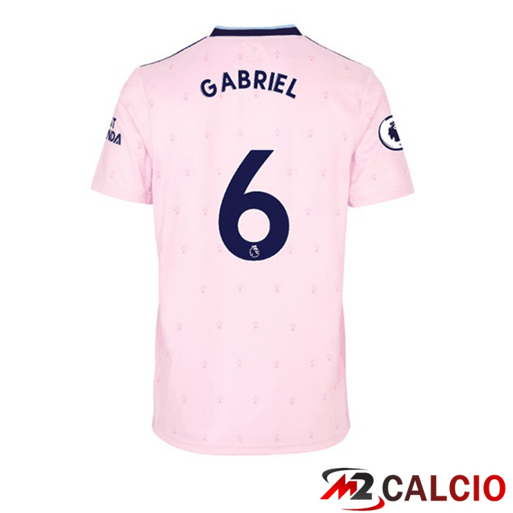 Maglie Calcio Personalizzate,Tute Calcio Squadre,Maglia Nazionale Italiana Calcio | Maglie Calcio Arsenal (GABRIEL 6) Seconda Rosa 2022/2023