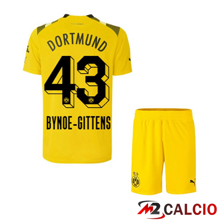 Maglie Calcio Personalizzate,Tute Calcio Squadre,Maglia Nazionale Italiana Calcio | Maglie Calcio Dortmund BVB (Bynoe-Gittens 43) Bambino cup Giallo 2022/2023