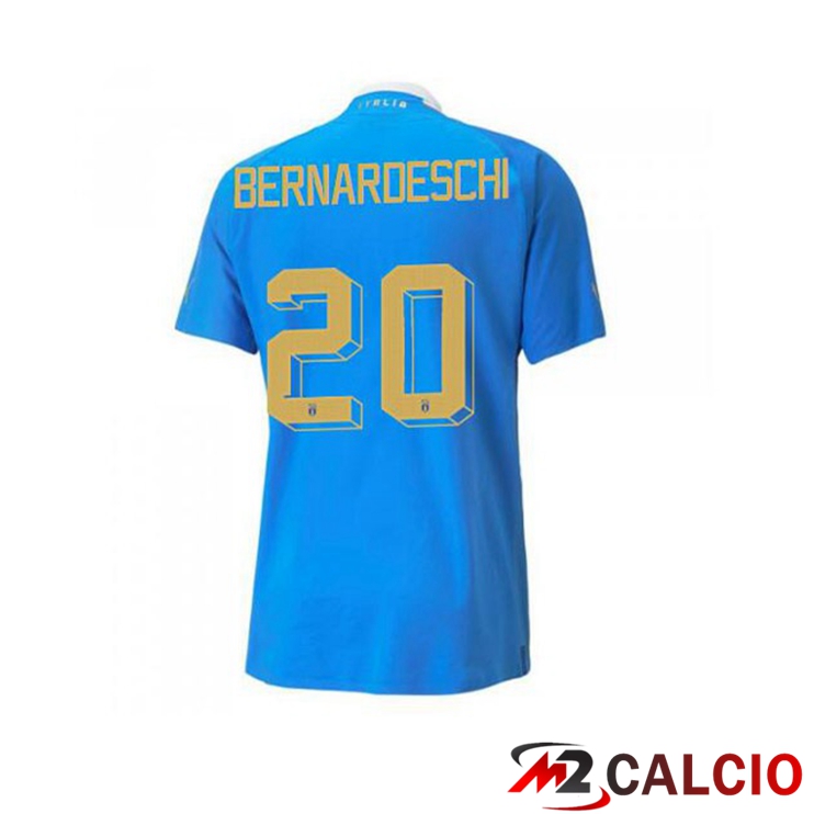 Maglie Calcio Personalizzate,Tute Calcio Squadre,Maglia Nazionale Italiana Calcio | Maglie Calcio Italia（Bernardeschi 20）Prima Blu 2022/2023