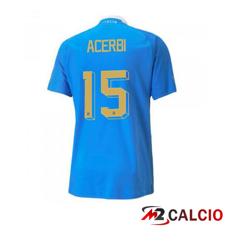 Maglie Calcio Personalizzate,Tute Calcio Squadre,Maglia Nazionale Italiana Calcio | Maglie Calcio Italia（Acerbi 15）Prima Blu 2022/2023