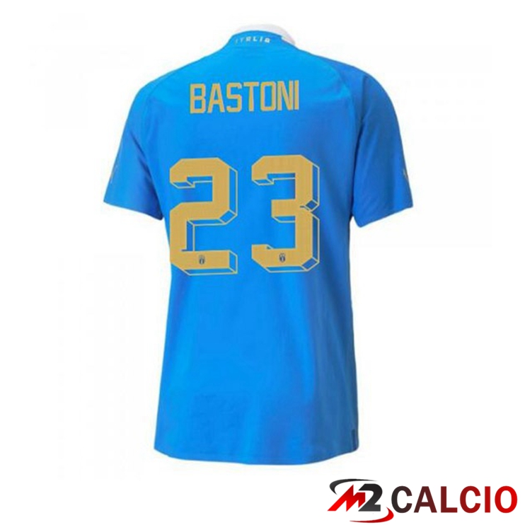 Maglie Calcio Personalizzate,Tute Calcio Squadre,Maglia Nazionale Italiana Calcio | Maglie Calcio Italia（Bastoni 23）Prima Blu 2022/2023