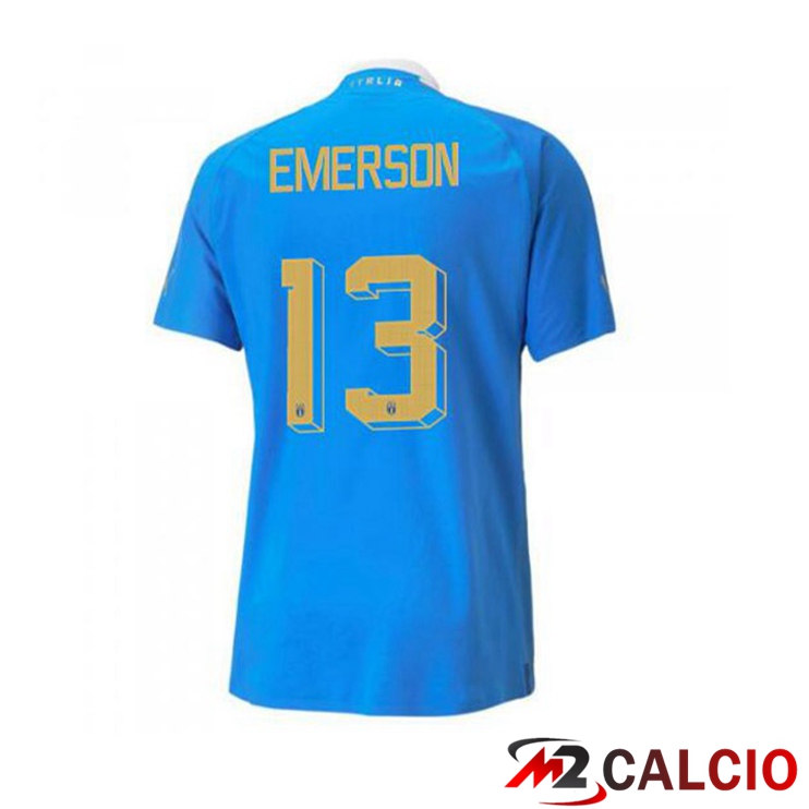 Maglie Calcio Personalizzate,Tute Calcio Squadre,Maglia Nazionale Italiana Calcio | Maglie Calcio Italia（Emerson 13）Prima Blu 2022/2023