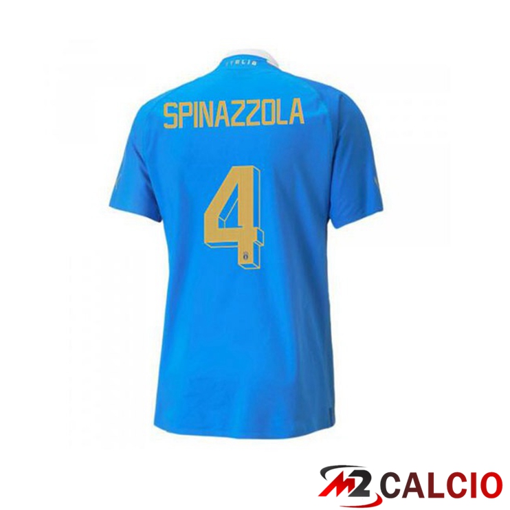 Maglie Calcio Personalizzate,Tute Calcio Squadre,Maglia Nazionale Italiana Calcio | Maglie Calcio Italia（Spinazzola 4）Prima Blu 2022/2023