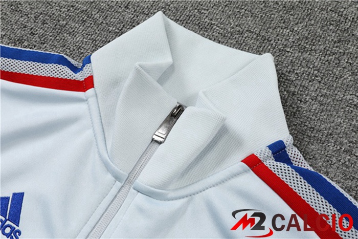 Insieme Tuta Calcio - Giacca Lyon OL Blu Grigio 2022/2023