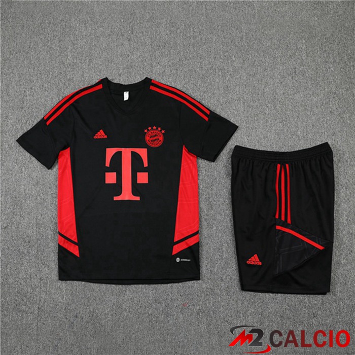 T Shirt Allenamento Bayern Monaco + Shorts Nero 2022/2023
