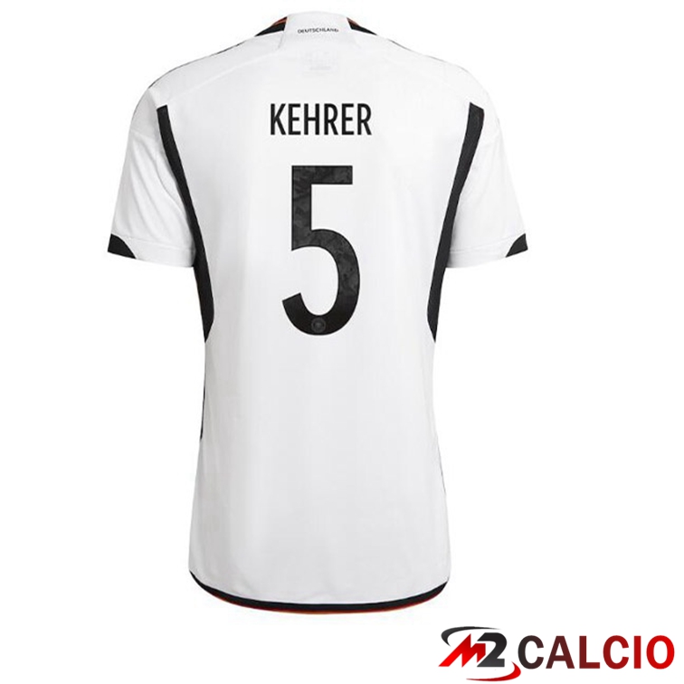 Maglie Calcio Personalizzate,Tute Calcio Squadre,Maglia Nazionale Italiana Calcio | Maglia Germania (KEHRER 5) Prima Nero Bianco Coppa del Mondo 2022