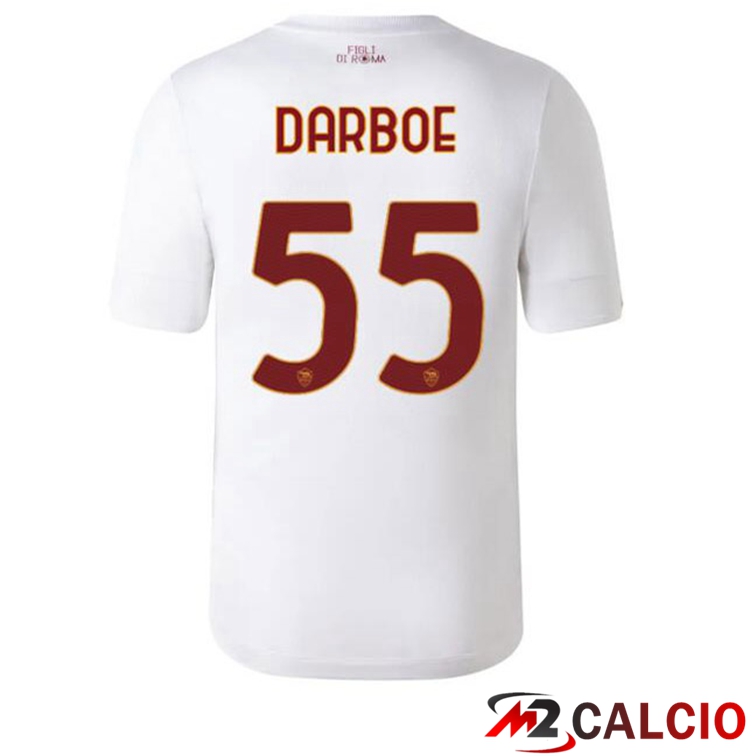 Maglie Calcio Personalizzate,Tute Calcio Squadre,Maglia Nazionale Italiana Calcio | Maglie Calcio AS Roma (DARBOE 55) Seconda Bianco 2022/2023