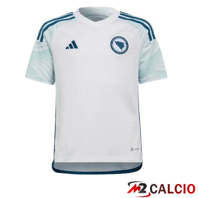 Maglie Calcio Personalizzate,Tute Calcio Squadre,Maglia Nazionale Italiana Calcio | Maglie Calcio Bosnia ed Erzegovina Seconda Bianco 2022/2023