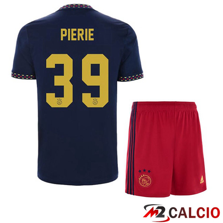 Maglie Calcio Personalizzate,Tute Calcio Squadre,Maglia Nazionale Italiana Calcio | Maglie Calcio AFC Ajax (Pierie 39) Bambino Seconda Nero 2022/2023