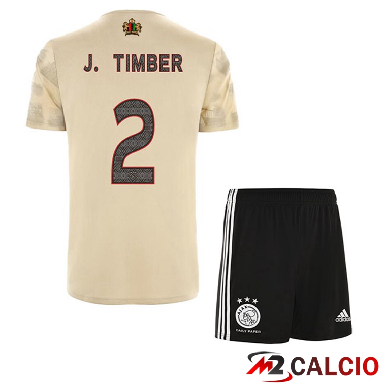Maglie Calcio Personalizzate,Tute Calcio Squadre,Maglia Nazionale Italiana Calcio | Maglie Calcio AFC Ajax (J. Timber 2) Bambino Terza Marrone 2022/2023