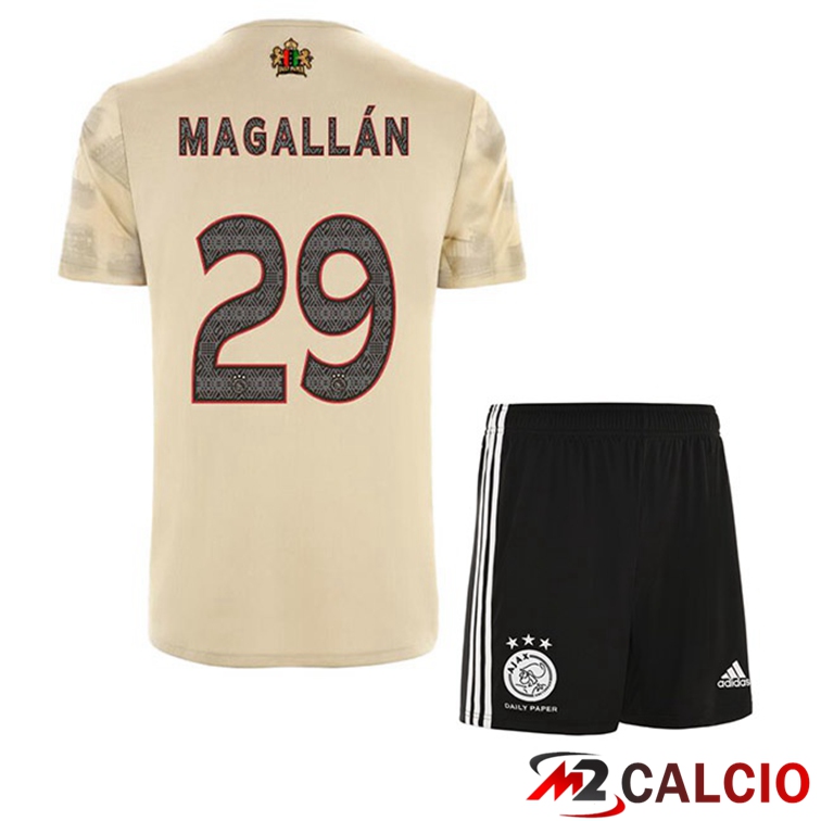 Maglie Calcio Personalizzate,Tute Calcio Squadre,Maglia Nazionale Italiana Calcio | Maglie Calcio AFC Ajax (Magallán 29) Bambino Terza Marrone 2022/2023