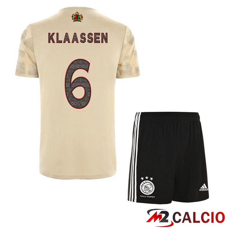Maglie Calcio Personalizzate,Tute Calcio Squadre,Maglia Nazionale Italiana Calcio | Maglie Calcio AFC Ajax (Klaassen 6) Bambino Terza Marrone 2022/2023
